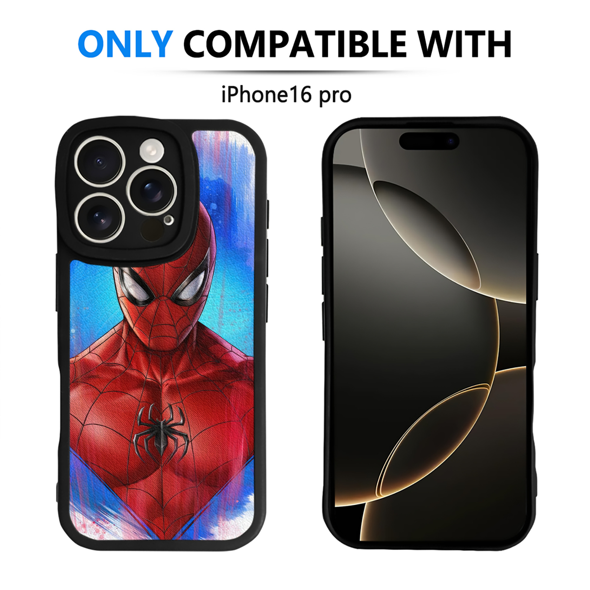 （画像用） Spider Man スパイダーマン 【iPhone 16シリーズ対応】シリコンスマホケース（レザー調） 材質：シリコン